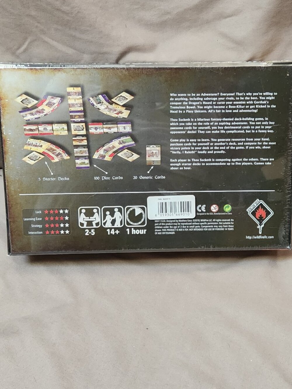 THOU SUCKETH A Not So Nice Deck Building Game - NEW - Picture 3 of 7